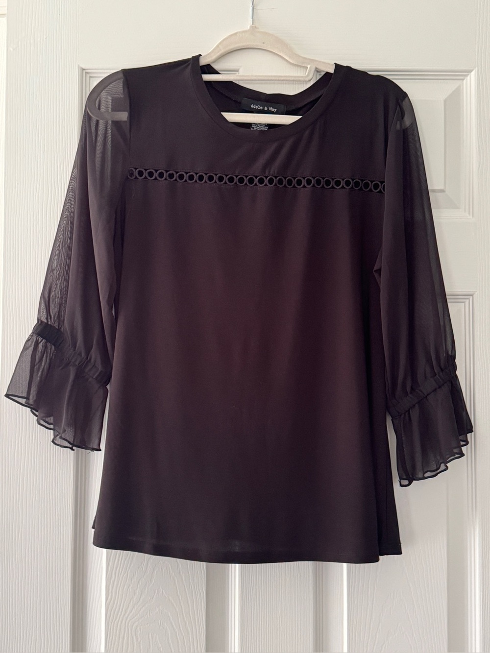 Black Chiffon-Sleeve Women's Blouse by Alfani